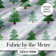 Pastel Christmas Trees with Snowflakes and Soft Stripes Seamless Pattern Digital Print Fabric by the Metre UK Sewing Quilting Textile