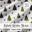 Minimal Christmas Trees with Gifts and Stars Cute Seamless Pattern Digital Print Fabric by the Metre UK Sewing Quilting Textile