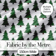 Simple Hand Drawn Green Christmas Trees Minimal Seamless Pattern Digital Print Fabric by the Metre UK Sewing Quilting Textile