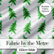 Minimal Christmas Trees with Yellow Lights Simple Cute Seamless Pattern Digital Print Fabric by the Metre UK Sewing Quilting Textile