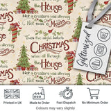 Classic Twas The Night Before Christmas Typography Seamless Pattern Digital Print Fabric by the Metre UK Sewing Quilting Textile