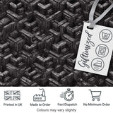 Grey Industrial Cube Texture Abstract Seamless Pattern Digital Print Fabric by the Metre UK Sewing Quilting Textile