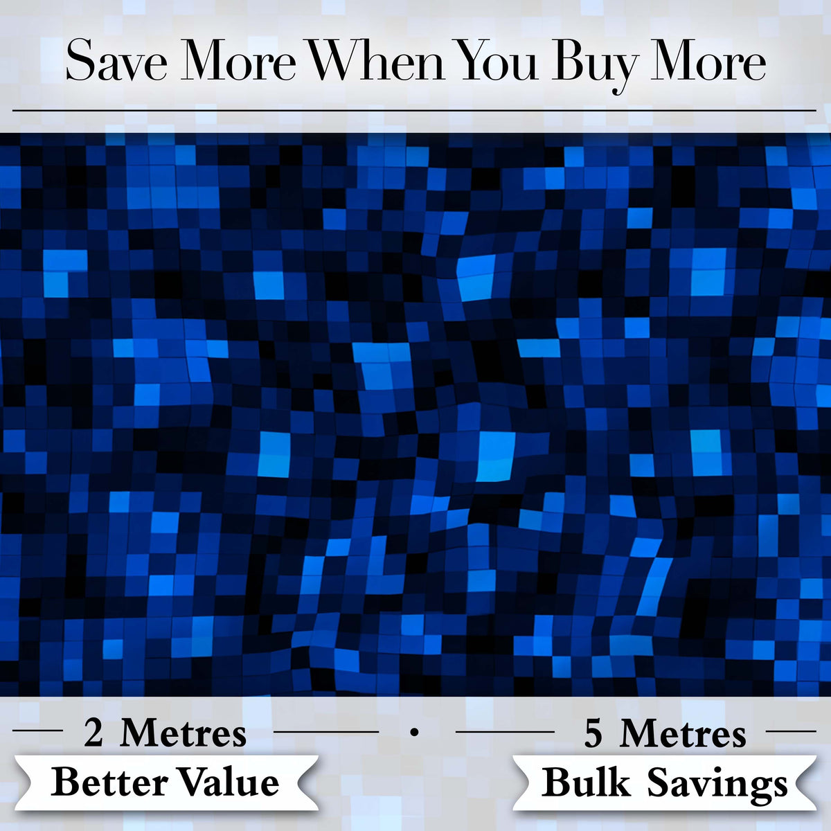 Dark Blue Pixel Texture Abstract Seamless Pattern Digital Print Fabric by the Metre UK Sewing Quilting Textile