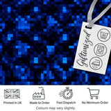 Dark Blue Pixel Texture Abstract Seamless Pattern Digital Print Fabric by the Metre UK Sewing Quilting Textile
