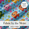 Cute Colorful Fish Bubbles Underwater Kawaii Seamless Pattern Digital Print Fabric by the Metre UK Sewing Quilting Textile
