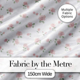 Soft Pink Watercolor Roses Floral Elegant Seamless Pattern Digital Print Fabric by the Metre UK Sewing Quilting Textile