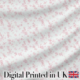 Soft Pink Tiny Floral Sprigs Vintage Ditsy Seamless Pattern Digital Print Fabric by the Metre UK Sewing Quilting Textile