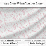 Soft Pink Tiny Floral Sprigs Vintage Ditsy Seamless Pattern Digital Print Fabric by the Metre UK Sewing Quilting Textile
