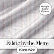 Soft Pink Floral Stripe Vintage Garden Seamless Pattern Digital Print Fabric by the Metre UK Sewing Quilting Textile