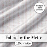 Soft Pink Floral Stripe Vintage Garden Seamless Pattern Digital Print Fabric by the Metre UK Sewing Quilting Textile