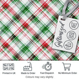 Watercolor Red Green Christmas Tartan Plaid Festive Seamless Pattern Digital Print Fabric by the Metre UK Sewing Quilting Textile