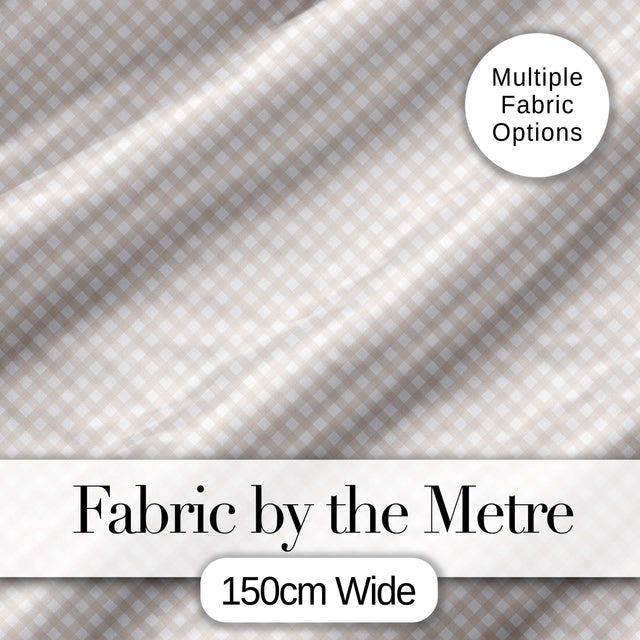 Light Neutral Diamond Check Subtle Seamless Pattern Digital Print Fabric by the Metre UK Sewing Quilting Textile