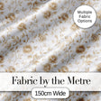 Vintage Beige Floral Botanical Elegant Seamless Pattern Digital Print Fabric by the Metre UK Sewing Quilting Textile
