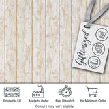 Rustic Whitewashed Wooden Plank Texture Seamless Pattern Digital Print Fabric by the Metre UK Sewing Quilting Textile