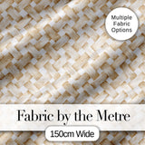 Woven Basket Texture Natural Beige Seamless Pattern Digital Print Fabric by the Metre UK Sewing Quilting Textile