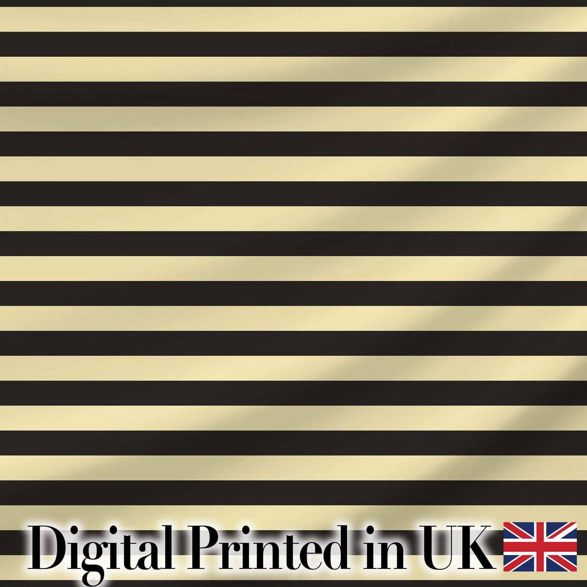 Bold Black and Yellow Stripe Modern Seamless Pattern Digital Print Fabric by the Metre UK Sewing Quilting Textile