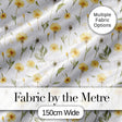 Yellow Dandelion Wildflower Botanical Seamless Pattern Digital Print Fabric by the Metre UK Sewing Quilting Textile
