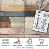 Pastel Painted Wooden Plank Shabby Chic Seamless Pattern Digital Print Fabric by the Metre UK Sewing Quilting Textile