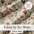 Colorful Wildflower Meadow Botanical Seamless Pattern Digital Print Fabric by the Metre UK Sewing Quilting Textile