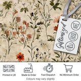 Colorful Wildflower Meadow Botanical Seamless Pattern Digital Print Fabric by the Metre UK Sewing Quilting Textile