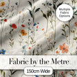 Soft Vintage Botanical Wildflowers on Cream Seamless Pattern Digital Print Fabric by the Metre UK Sewing Quilting Textile
