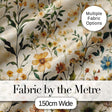 Soft Vintage Wildflower Botanical on Warm Neutral Background Seamless Pattern Digital Print Fabric by the Metre UK Sewing Quilting Textile