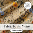 Elegant Garden Wildflowers in Soft Neutral Tones Seamless Pattern Digital Print Fabric by the Metre UK Sewing Quilting Textile