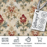 Vintage Damask Floral Motif Soft Neutral Background Seamless Pattern Digital Print Fabric by the Metre UK Sewing Quilting Textile