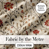 Elegant Botanical Vine Floral Neutral Tone Seamless Pattern Digital Print Fabric by the Metre UK Sewing Quilting Textile