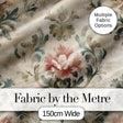 Distressed Vintage Floral Damask Soft Muted Background Seamless Pattern Digital Print Fabric by the Metre UK Sewing Quilting Textile