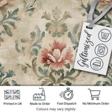 Distressed Vintage Floral Damask Soft Muted Background Seamless Pattern Digital Print Fabric by the Metre UK Sewing Quilting Textile