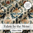 Classic Ornamental Damask Floral Symmetry Seamless Pattern Digital Print Fabric by the Metre UK Sewing Quilting Textile