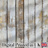 Vertical Weathered Wooden Planks Whitewashed Distressed TextureSeamless Pattern Digital Print Fabric by the Metre UK Sewing Quilting Textile