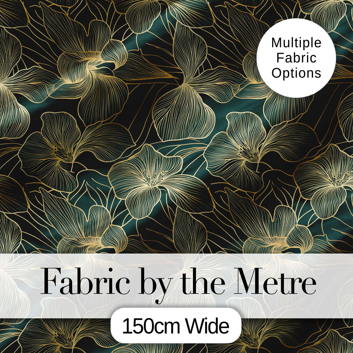 Soft Mint Green Floral Pattern with Delicate Beige Botanical Elements Seamless Digital Print Fabric by the Metre UK Sewing Quilting Textile