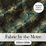 Soft Mint Green Floral Pattern with Delicate Beige Botanical Elements Seamless Digital Print Fabric by the Metre UK Sewing Quilting Textile