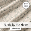 Minimalist Beige Floral Bud Pattern with Fine Line Botanical Elements Seamless Digital Print Fabric by the Metre UK Sewing Quilting Textile