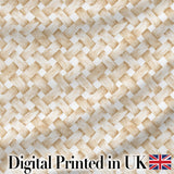Woven Basket Texture Pattern in Warm Neutral Tones Seamless Rustic Design Digital Print Fabric by the Metre UK Sewing Quilting Textile