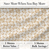 Woven Basket Texture Pattern in Warm Neutral Tones Seamless Rustic Design Digital Print Fabric by the Metre UK Sewing Quilting Textile