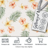 Tropical Hibiscus and Frangipani Floral Pattern with Palm Leaves  Design Digital Print Fabric by the Metre UK Sewing Quilting Textile