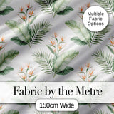 Watercolor Tropical Banana Leaves and Bird of Paradise Floral Pattern  Design Digital Print Fabric by the Metre UK Sewing Quilting Textile