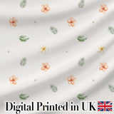 Minimal Tropical Floral and Leaf Scattered Pattern with Soft Neutral  Digital Print Fabric by the Metre UK Sewing Quilting Textile