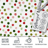 Festive Red Green Watercolor Polka Dot Seamless Pattern Christmas Fabric Design Digital Print Fabric by the Metre UK Sewing Quilting Textile