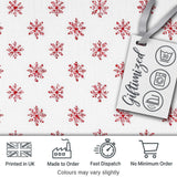 Minimal Red Snowflake Watercolor Christmas Seamless Pattern on Soft Background Digital Print Fabric by the Metre UK Sewing Quilting Textile