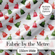 Cute Red and Green Christmas Bells Watercolor  Pattern Festive Holiday Design Digital Print Fabric by the Metre UK Sewing Quilting Textile