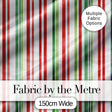Watercolor Vertical Red and Green Stripe  Pattern Classic ChristmasFabricDesign Digital Print Fabric by the Metre UK Sewing Quilting Textile