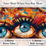 Abstract Surreal Eye Illustration Seamless Pattern Bold Artistic Graphic Design Digital Print Fabric by the Metre UK Sewing Quilting Textile