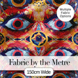 Bold Symmetrical Eye Motif Seamless Pattern Abstract Decorative Artistic Design Digital Print Fabric by the Metre UK Sewing Quilting Textile