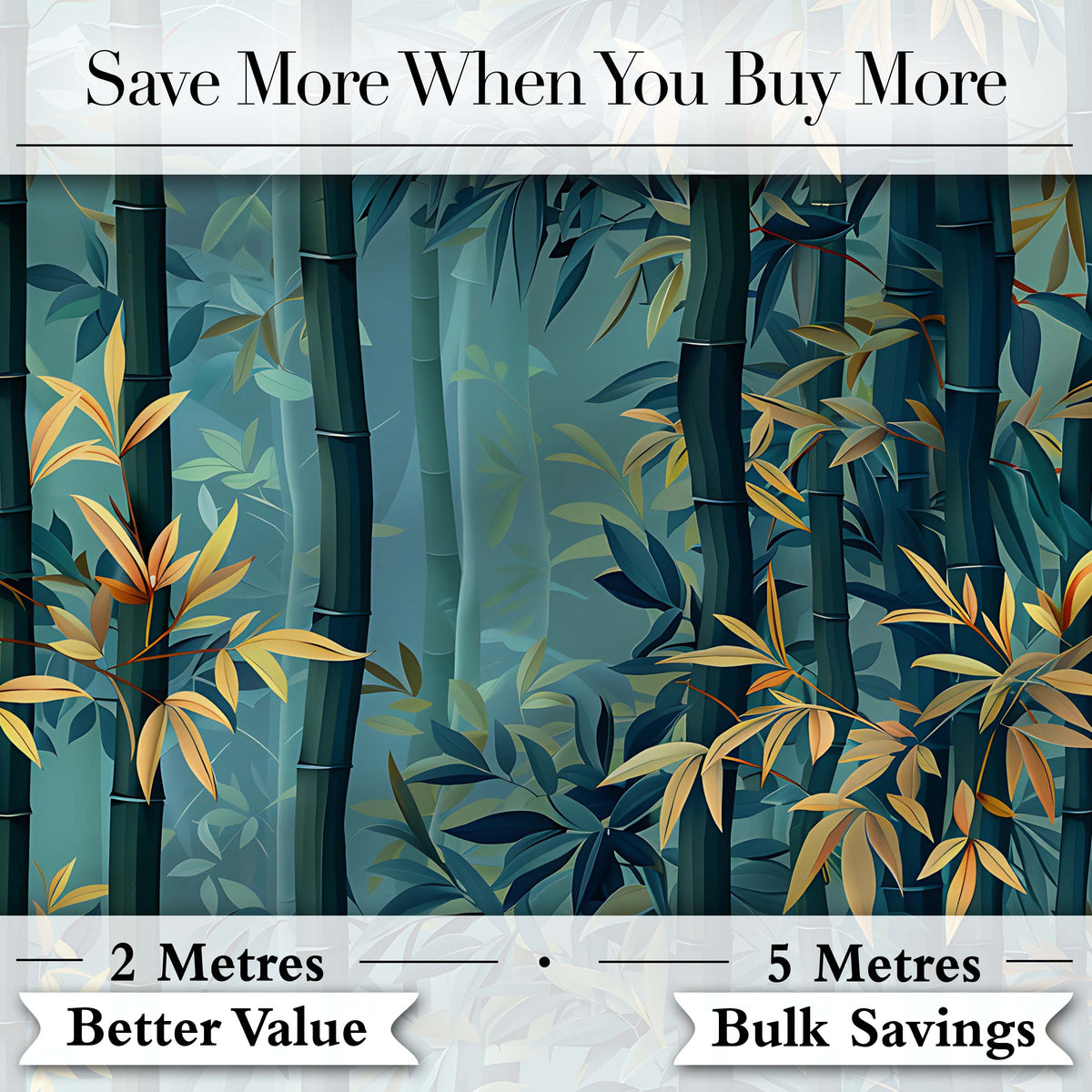 Serene Bamboo Forest with Soft Mist  Pattern Asian Nature Botanical Design Digital Print Fabric by the Metre UK Sewing Quilting Textile