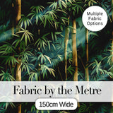 Dense Bamboo Jungle Leaves Seamless Pattern Lush Tropical Botanical Design Digital Print Fabric by the Metre UK Sewing Quilting Textile