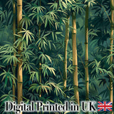 Dense Bamboo Jungle Leaves Seamless Pattern Lush Tropical Botanical Design Digital Print Fabric by the Metre UK Sewing Quilting Textile